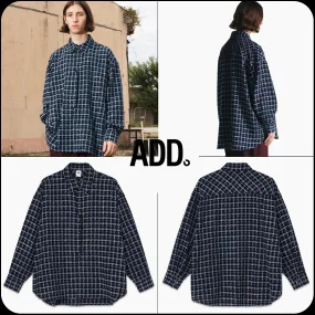 ADD SEOUL  |[ADD SEOUL] ★WOOL CHECK CROSS BUTTON SHIRTS