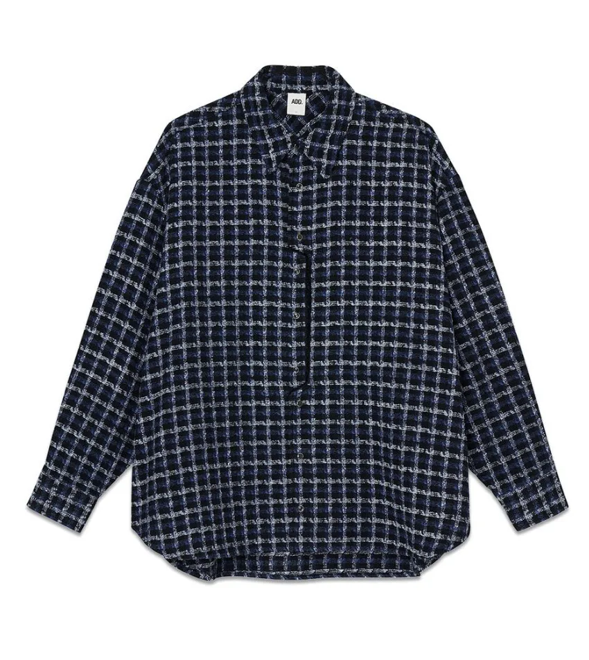 ADD SEOUL  |[ADD SEOUL] ★WOOL CHECK CROSS BUTTON SHIRTS