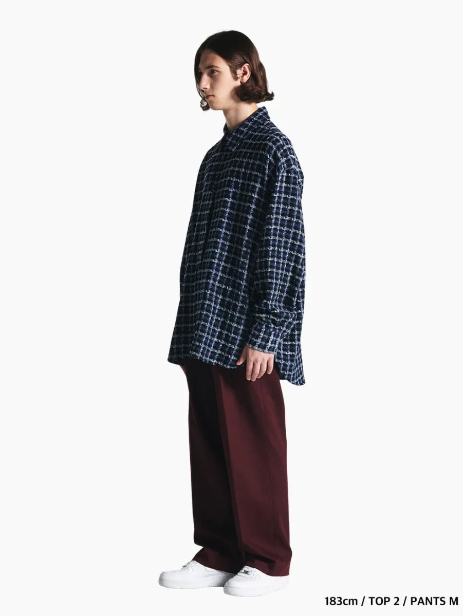 ADD SEOUL  |[ADD SEOUL] ★WOOL CHECK CROSS BUTTON SHIRTS