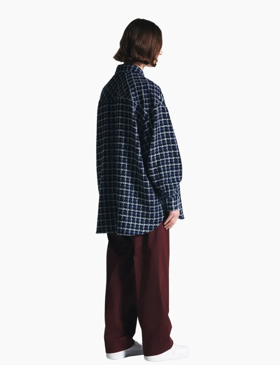 ADD SEOUL  |[ADD SEOUL] ★WOOL CHECK CROSS BUTTON SHIRTS