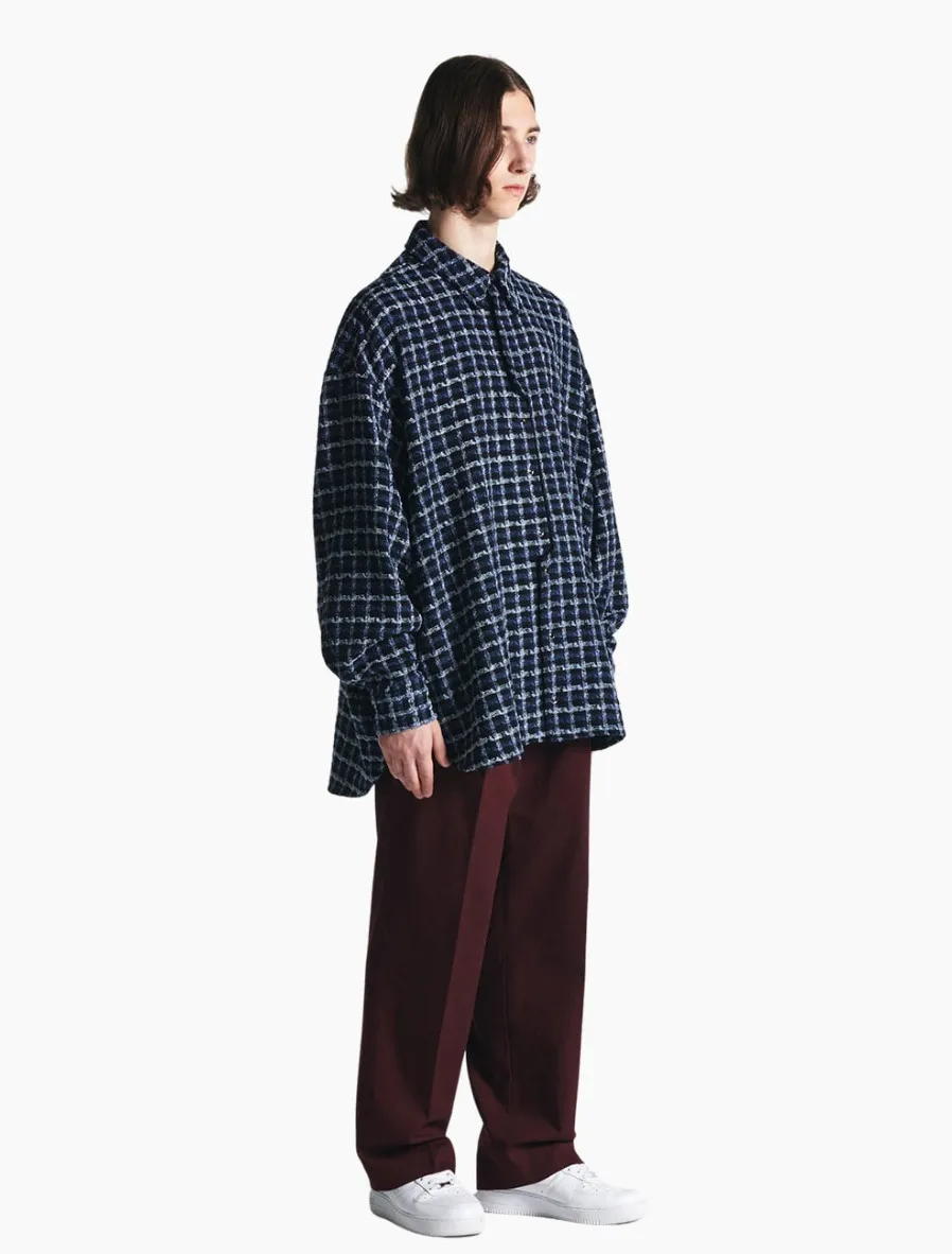 ADD SEOUL  |[ADD SEOUL] ★WOOL CHECK CROSS BUTTON SHIRTS