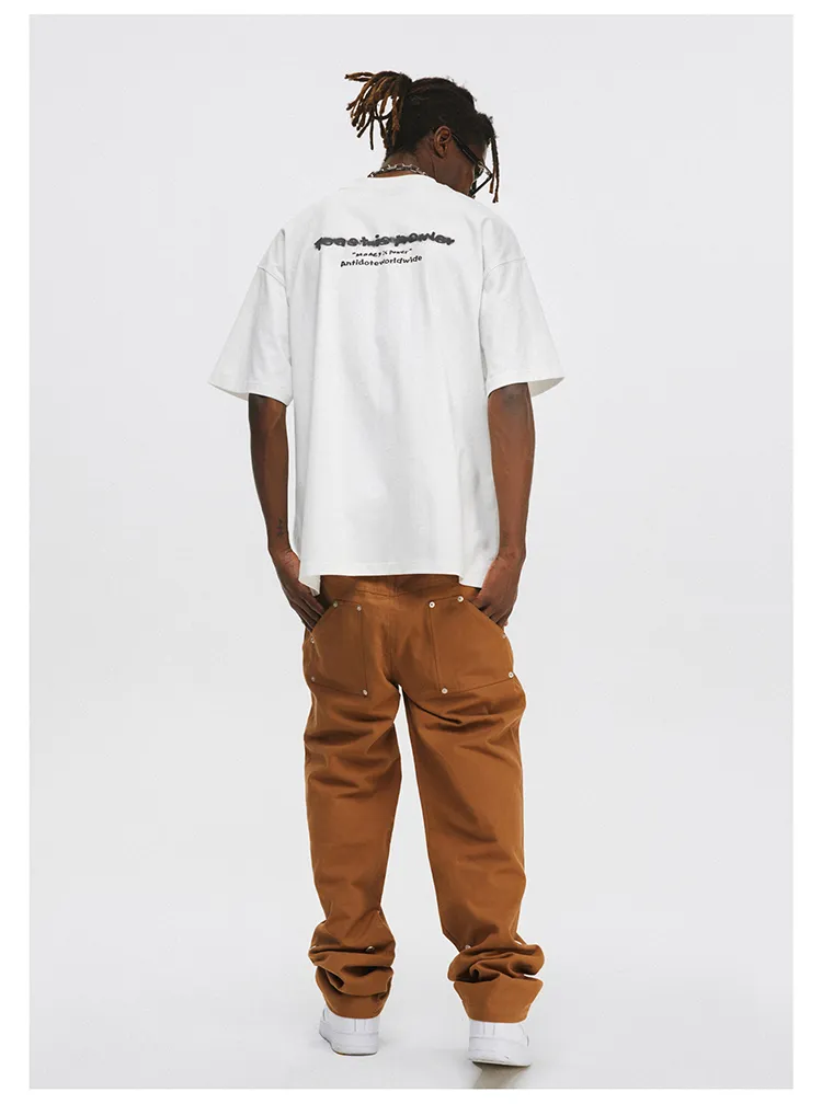 ANTIDOTE  |Crew Neck Unisex Street Style Plain Cotton Short Sleeves