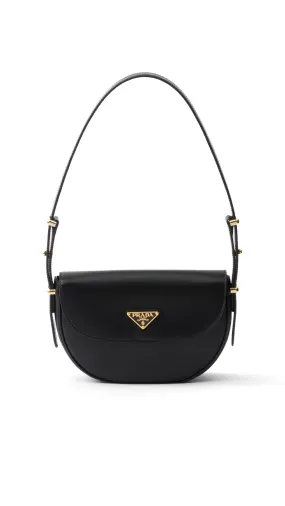 Arqué Mini Shoulder Bag in Leather - Black