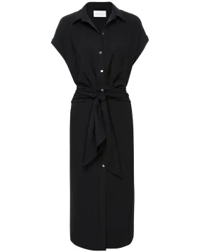 Black Onyx Belted Setia Dress