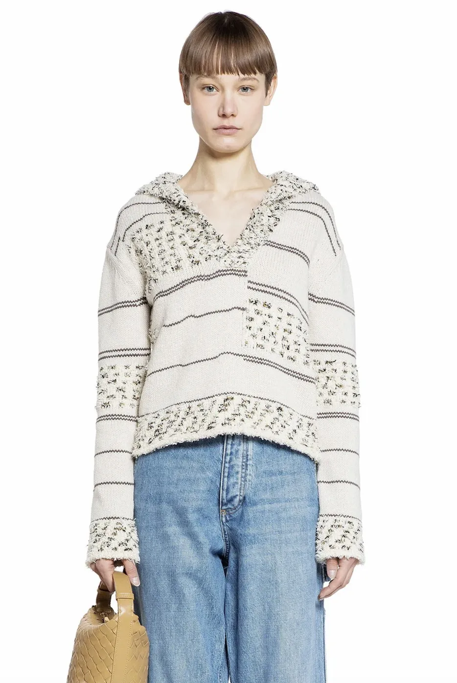 BOTTEGA VENETA  |Wool V-Neck Long Sleeves V-neck & Crew neck