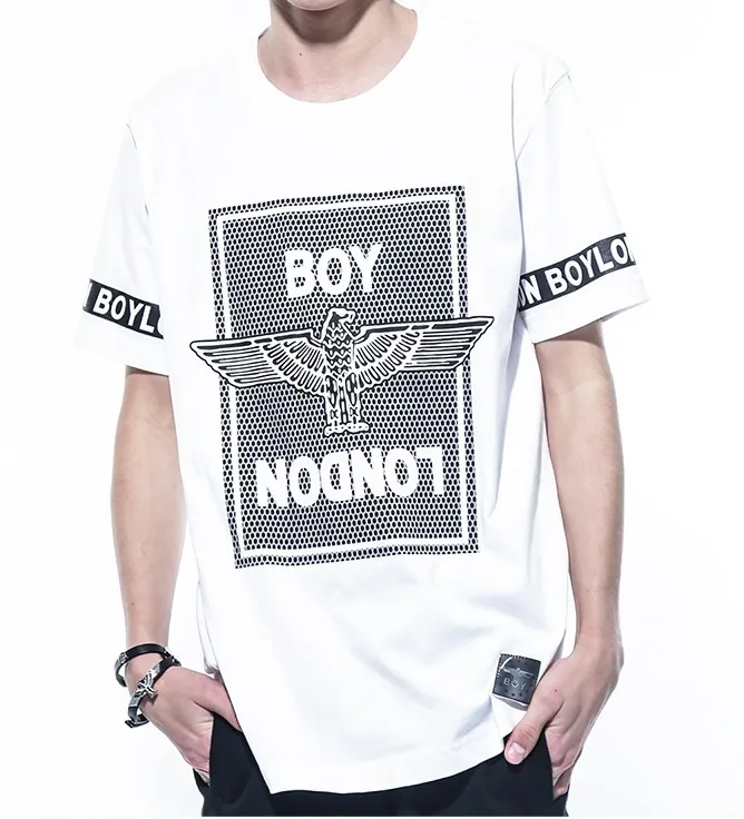 BOY LONDON  |Unisex Street Style U-Neck Plain Cotton Short Sleeves