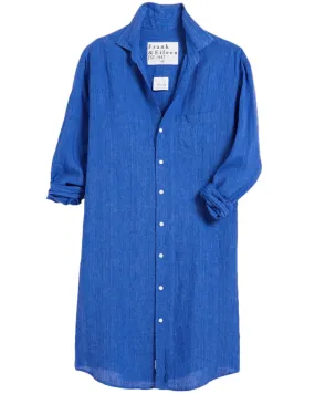 Bright Blue Linen Mary Shirtdress