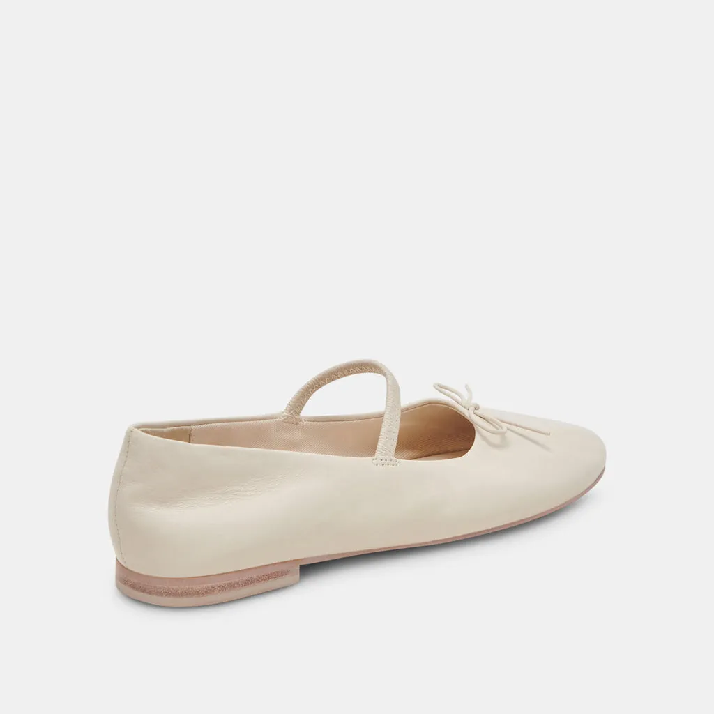 CARIN BALLET FLATS IVORY LEATHER– Dolce Vita 6973778395202