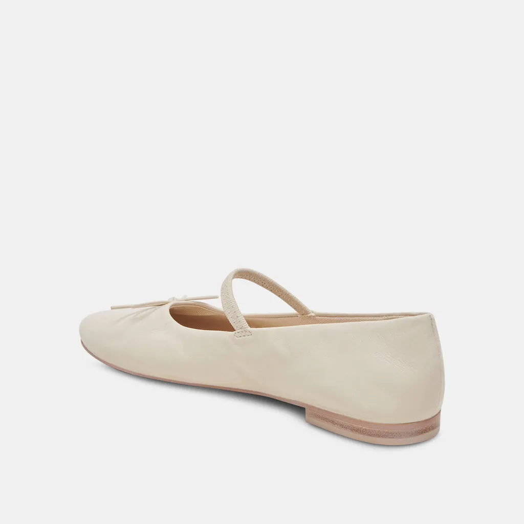 CARIN BALLET FLATS IVORY LEATHER– Dolce Vita 6973778395202