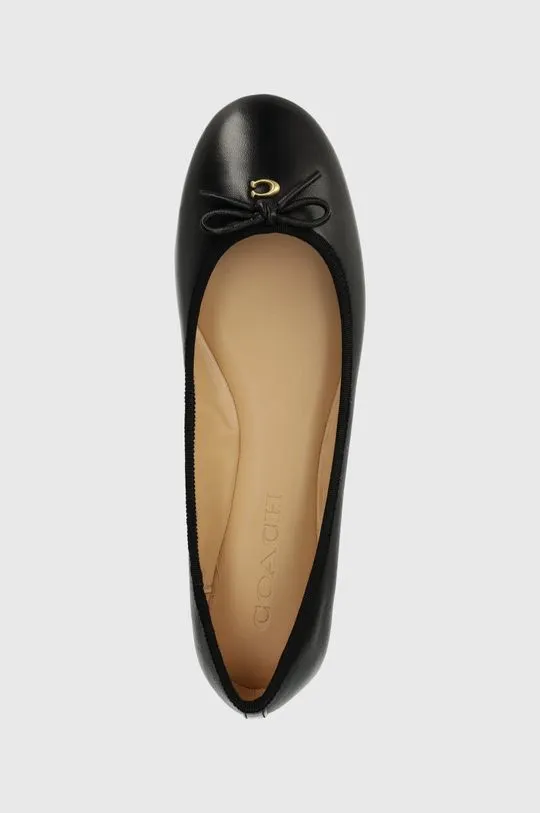 Coach leather ballet flats ABIGAIL black color CS066