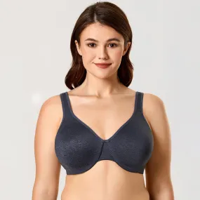 Dark Heather Full Coverage Seamless Non-Padded Bra for Women