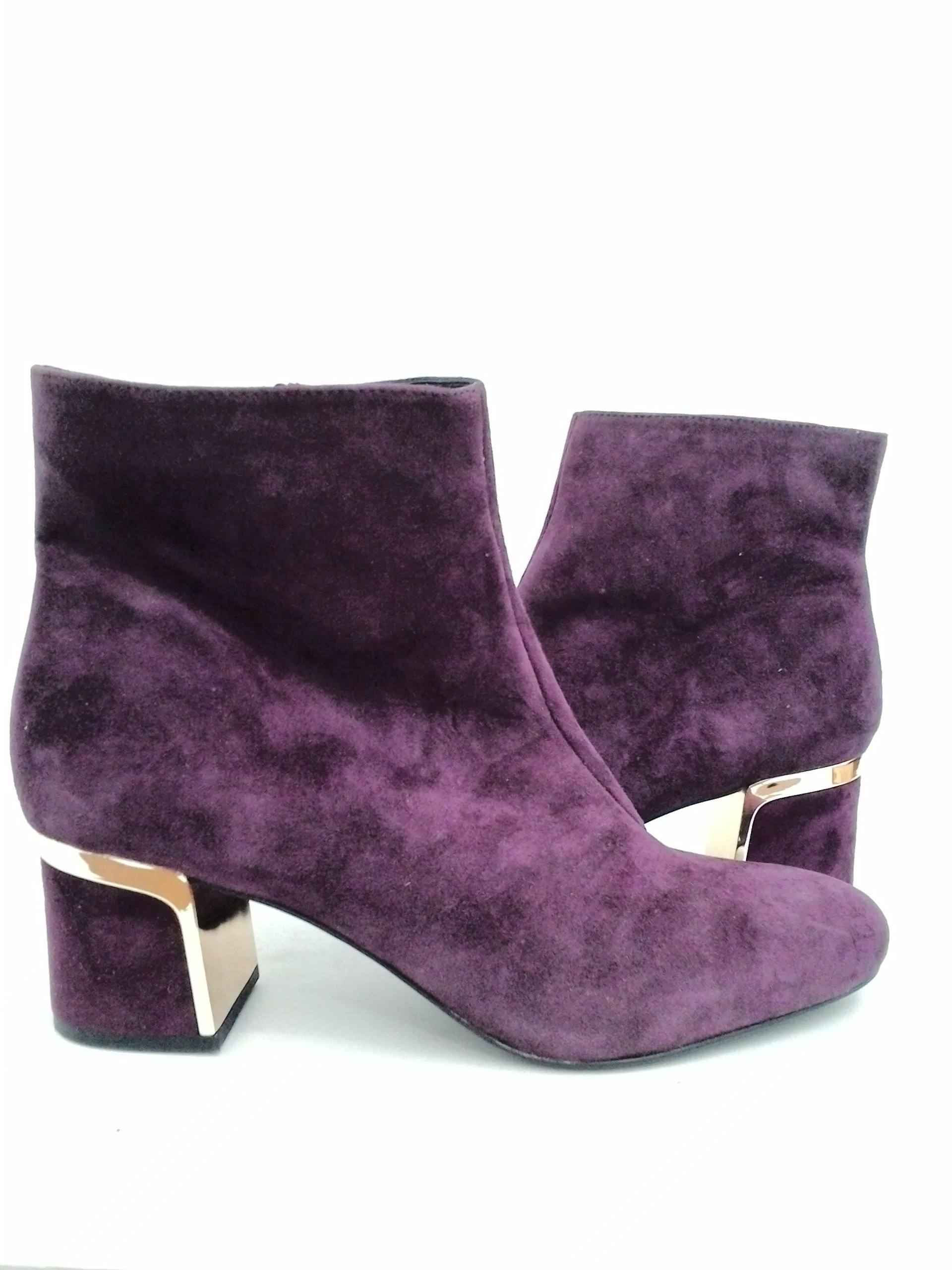 DKNY Women's Burgundy Suede Booties Size 11 M