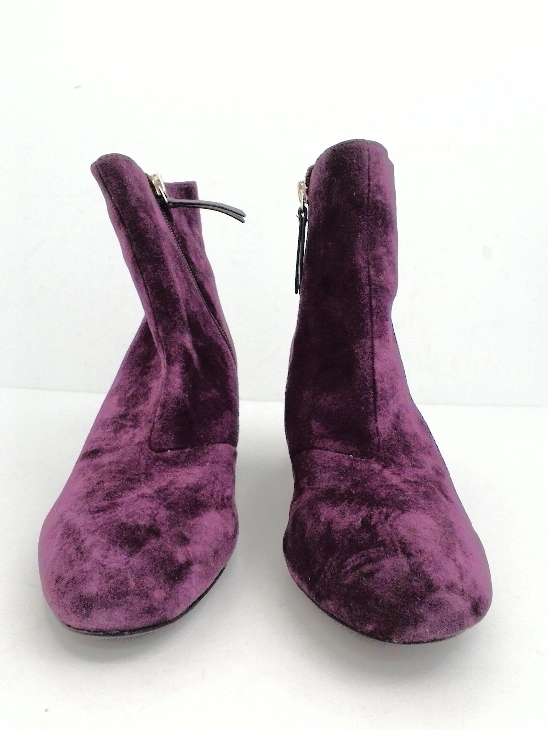 DKNY Women's Burgundy Suede Booties Size 11 M