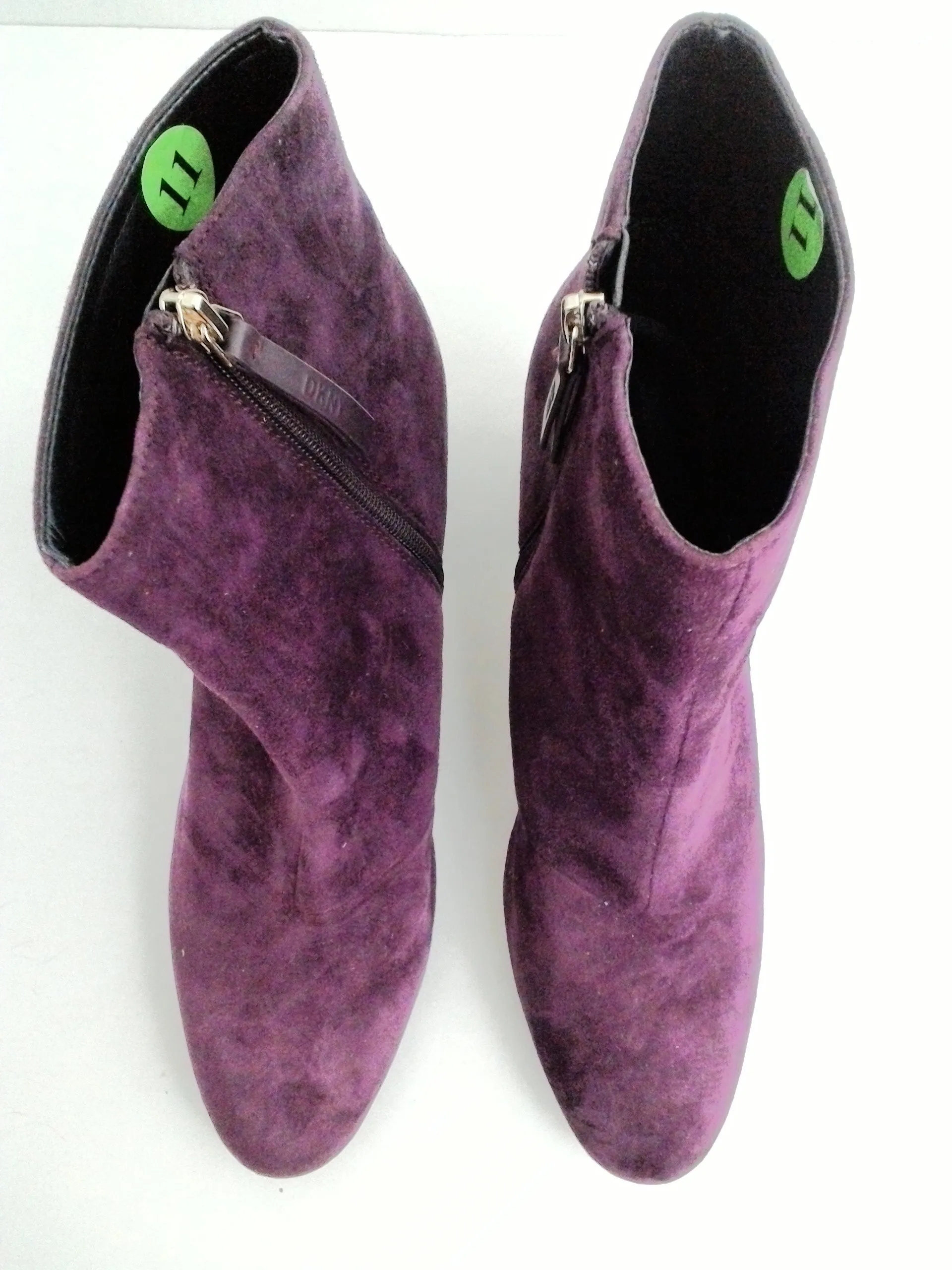 DKNY Women's Burgundy Suede Booties Size 11 M