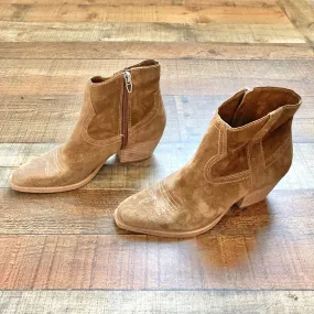 Dolce Vita Camel Suede Booties- Size 7