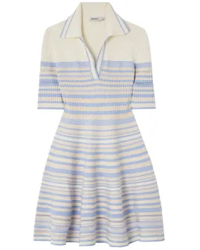 French Blue Stripe Dessie Mini Dress