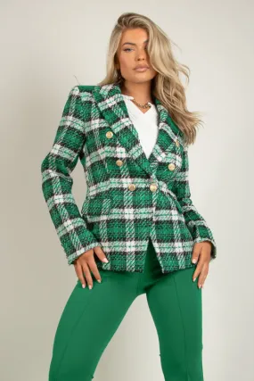 Green Tartan Check Blazers