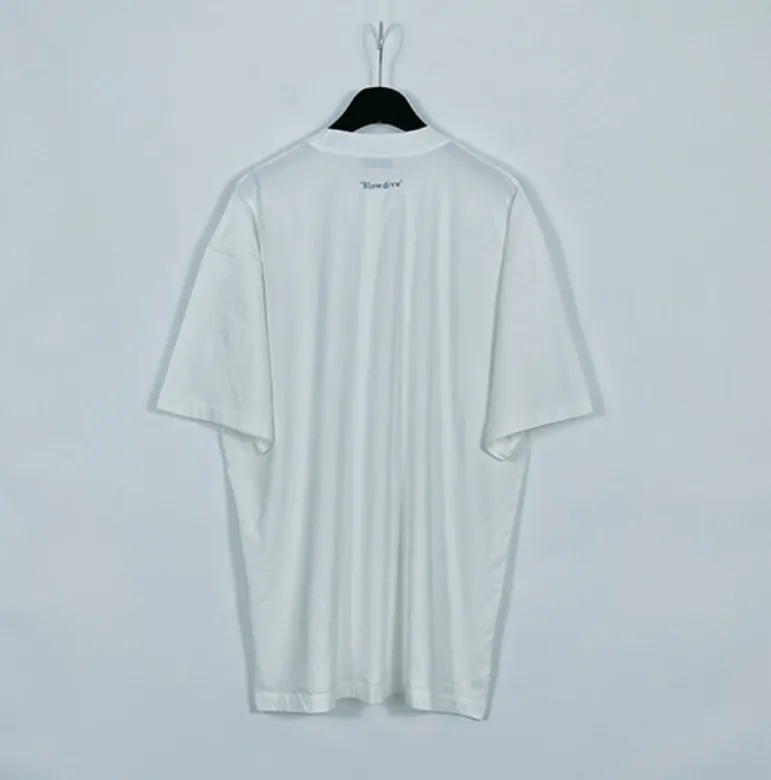 HUE  |Street Style Plain Cotton Short Sleeves Oversized Logo