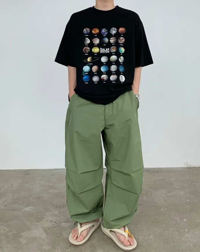 HUE  |Unisex Street Style Oversized Logo T-Shirts