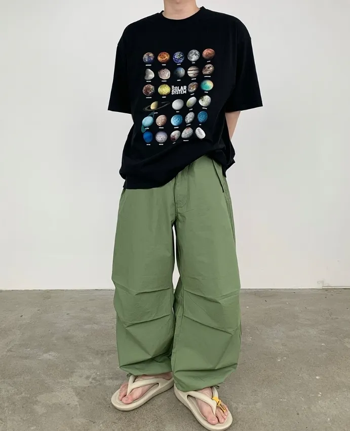 HUE  |Unisex Street Style Oversized Logo T-Shirts