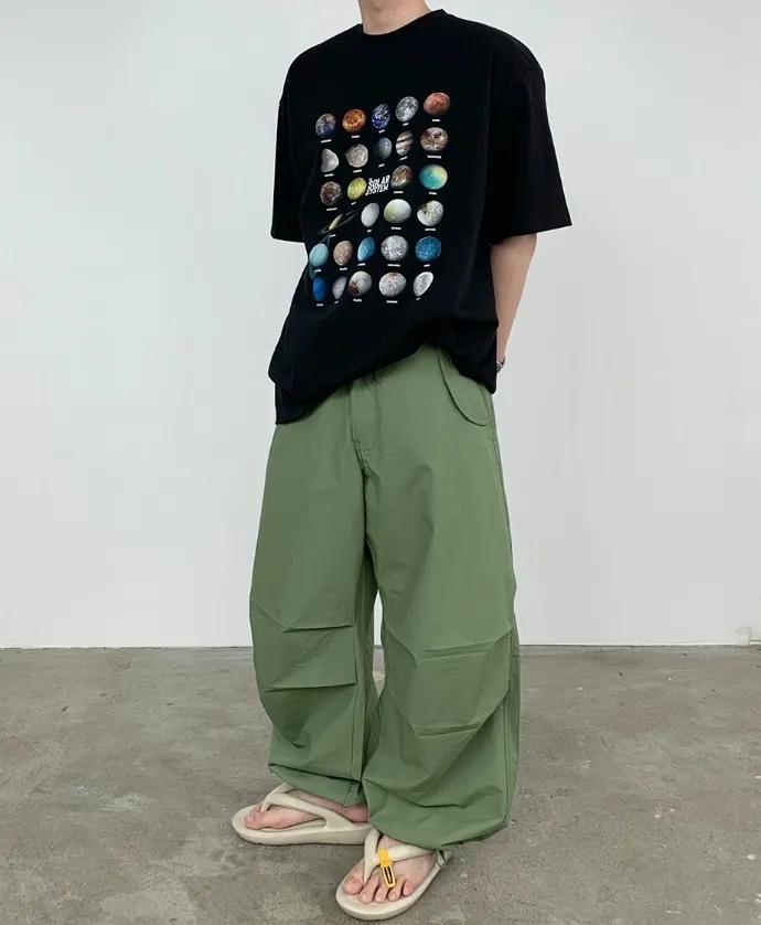 HUE  |Unisex Street Style Oversized Logo T-Shirts