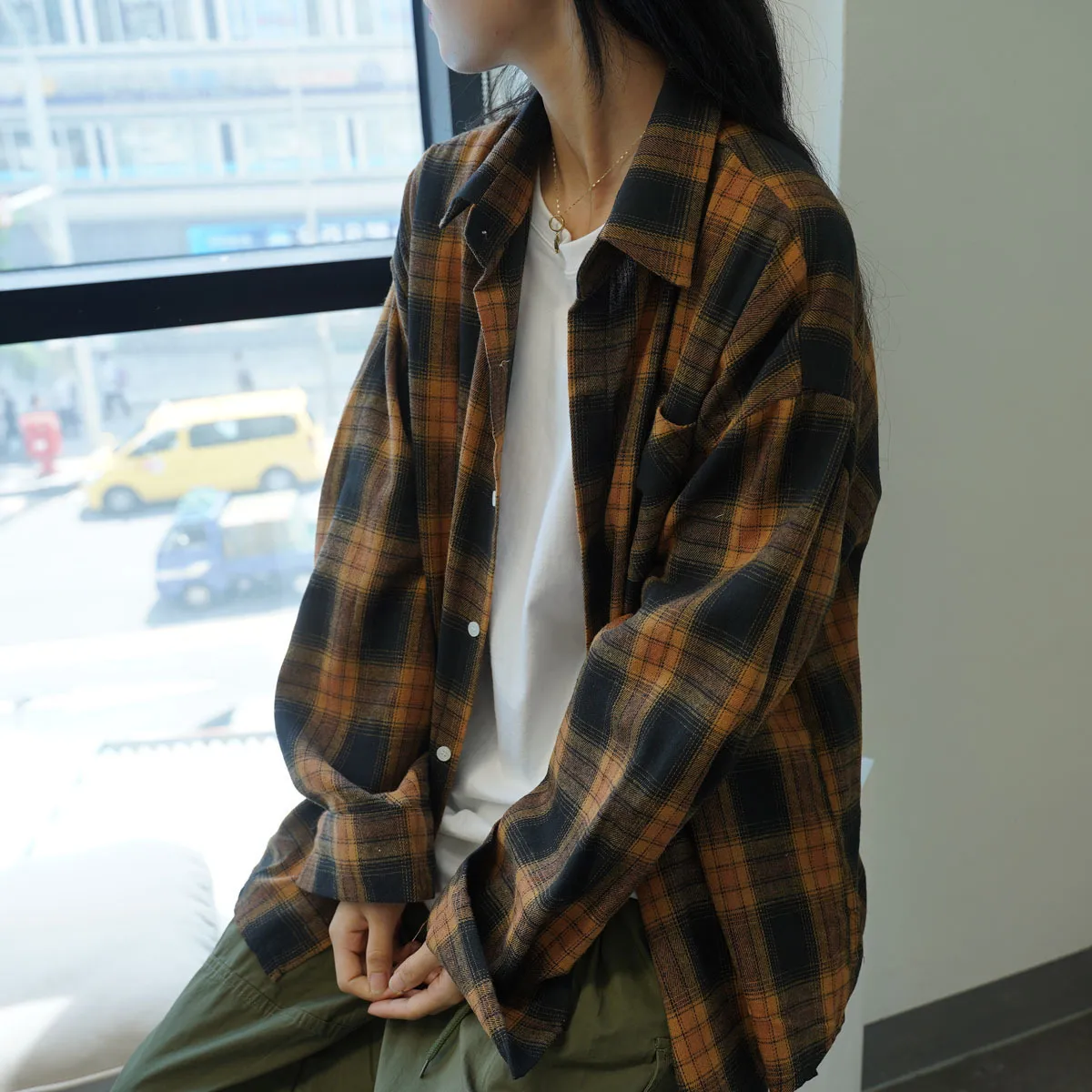 IONSEOUL  |Unisex Street Style Oversized Shirts