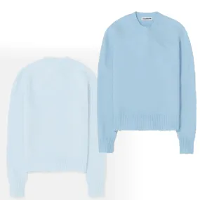 Jil Sander  |Crew Neck Wool Long Sleeves Plain V-neck & Crew neck