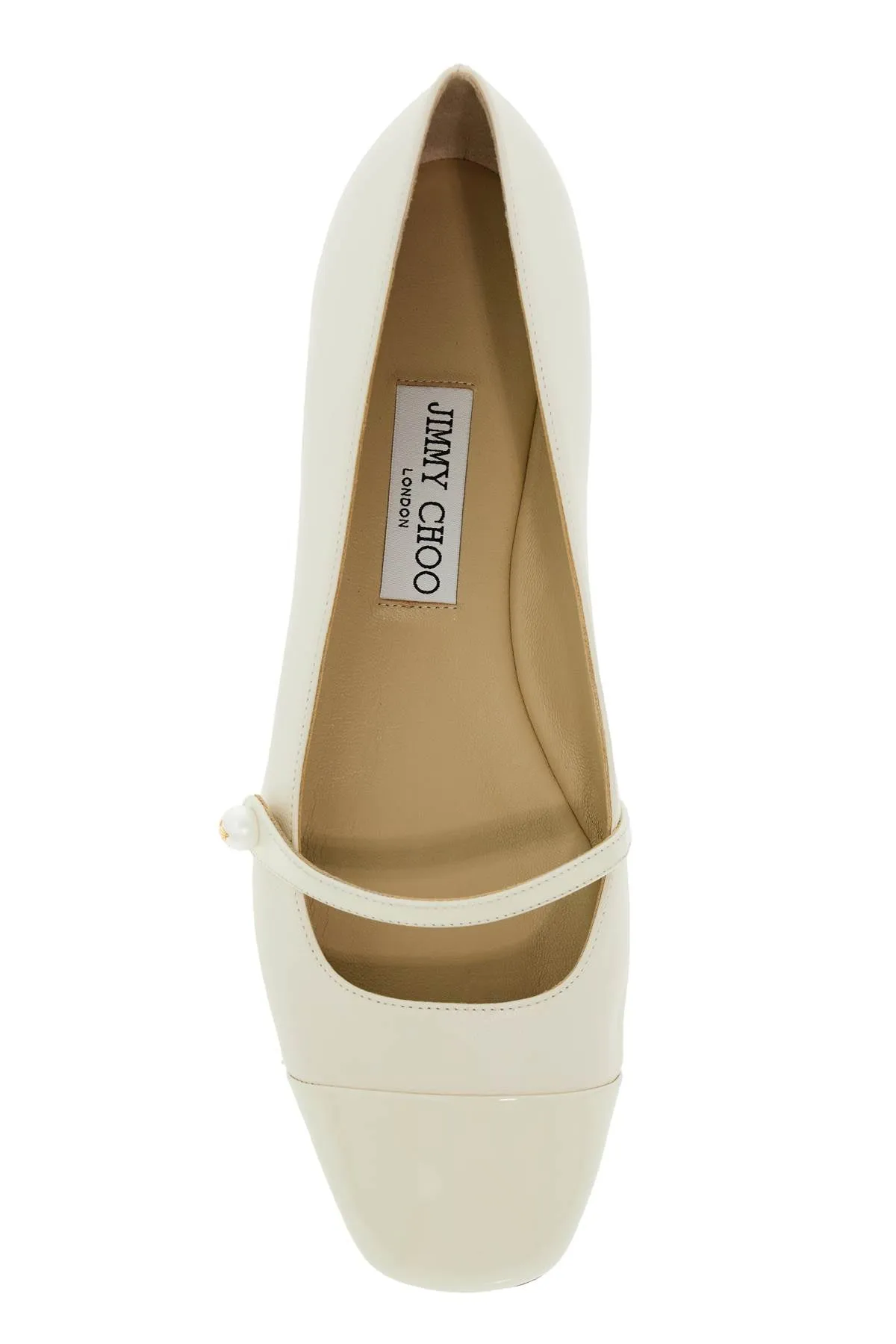 Jimmy Choo Elisa Ballet Flats In Nappa Leather   White