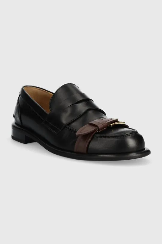 JW Anderson leather loafers Animated women's black color ANW42043A