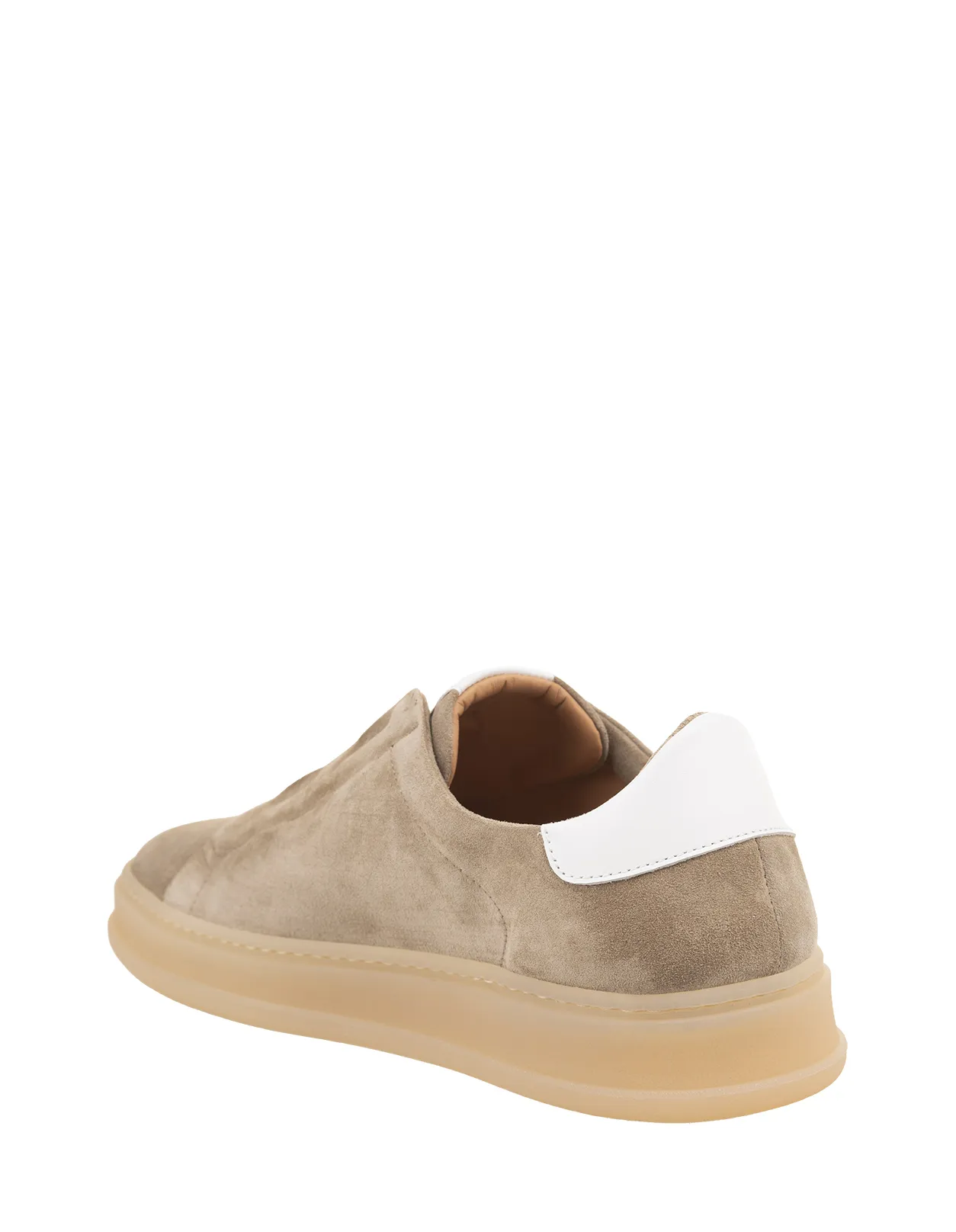 KITON Beige Suede Slip-On Sneakers