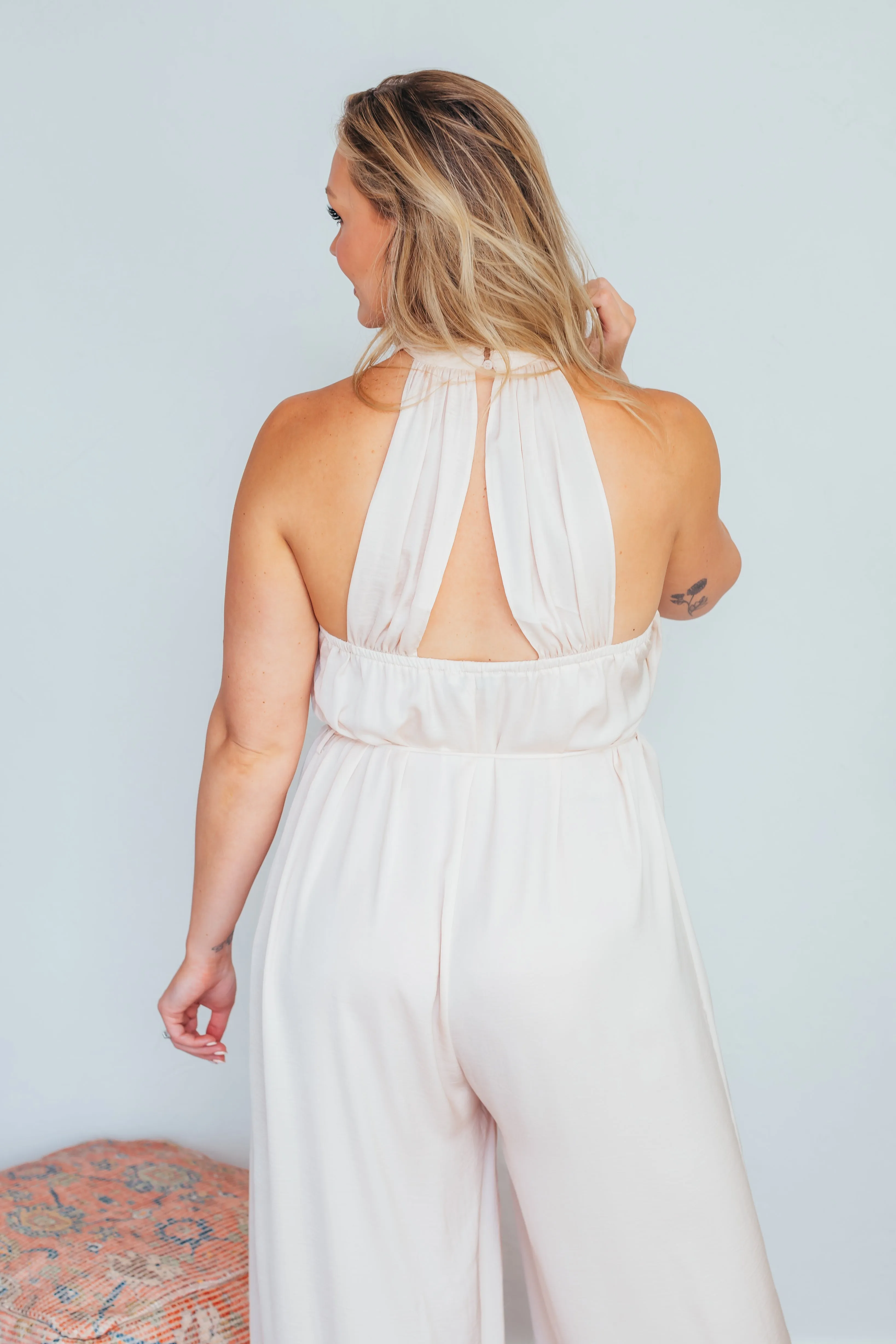 Kourtney Twisted Halter Jumpsuit