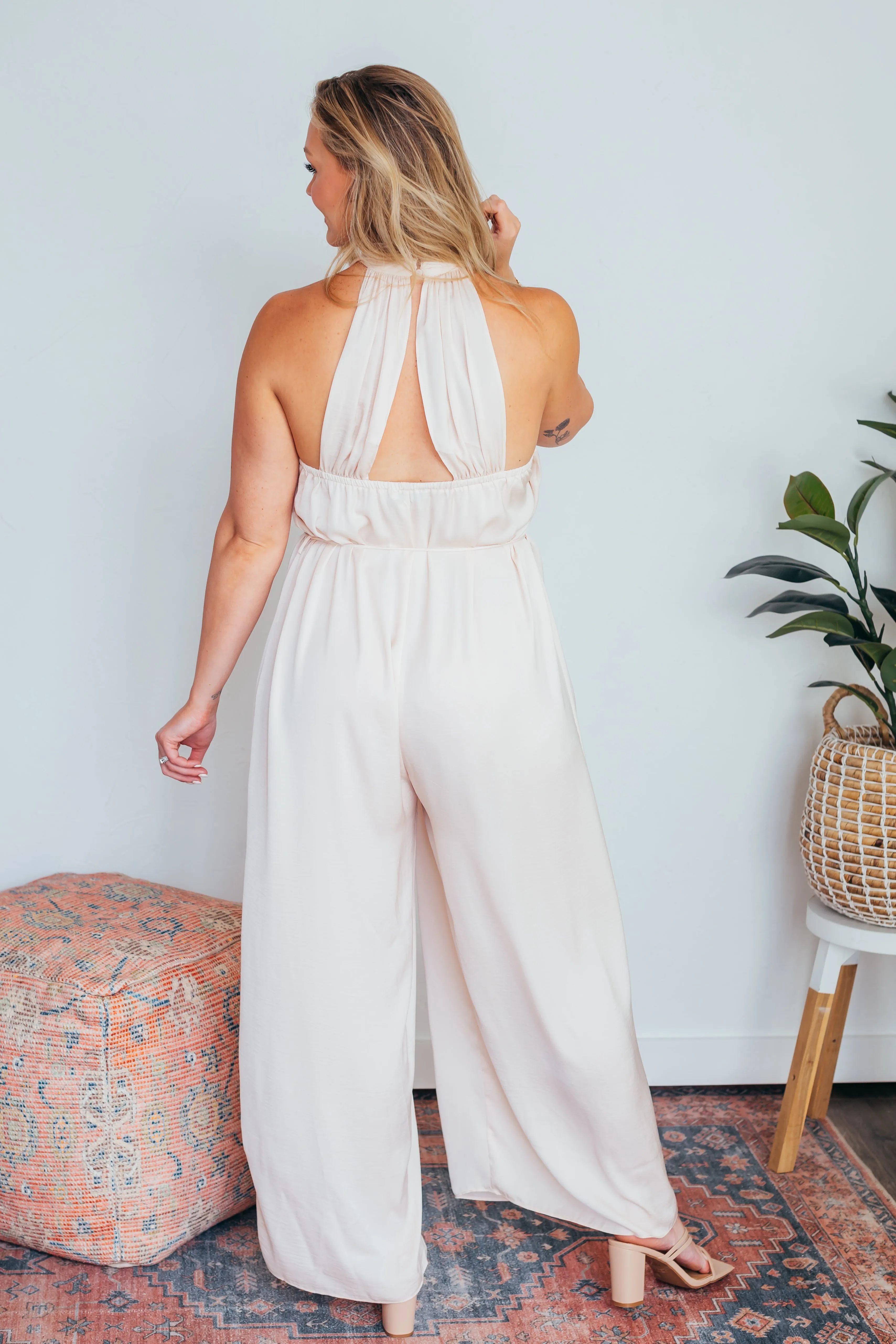 Kourtney Twisted Halter Jumpsuit