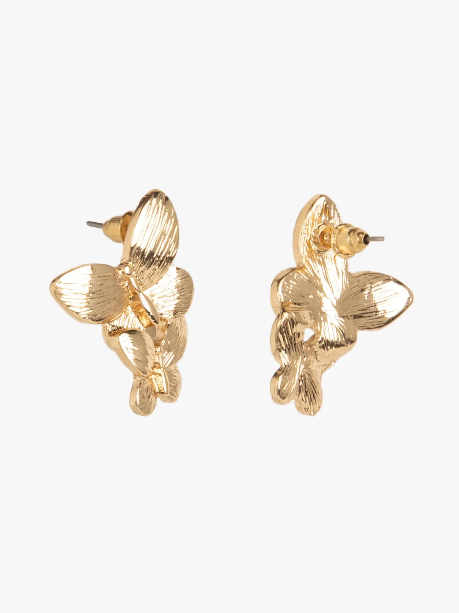 Lusturous Butterfly Metal Earrings