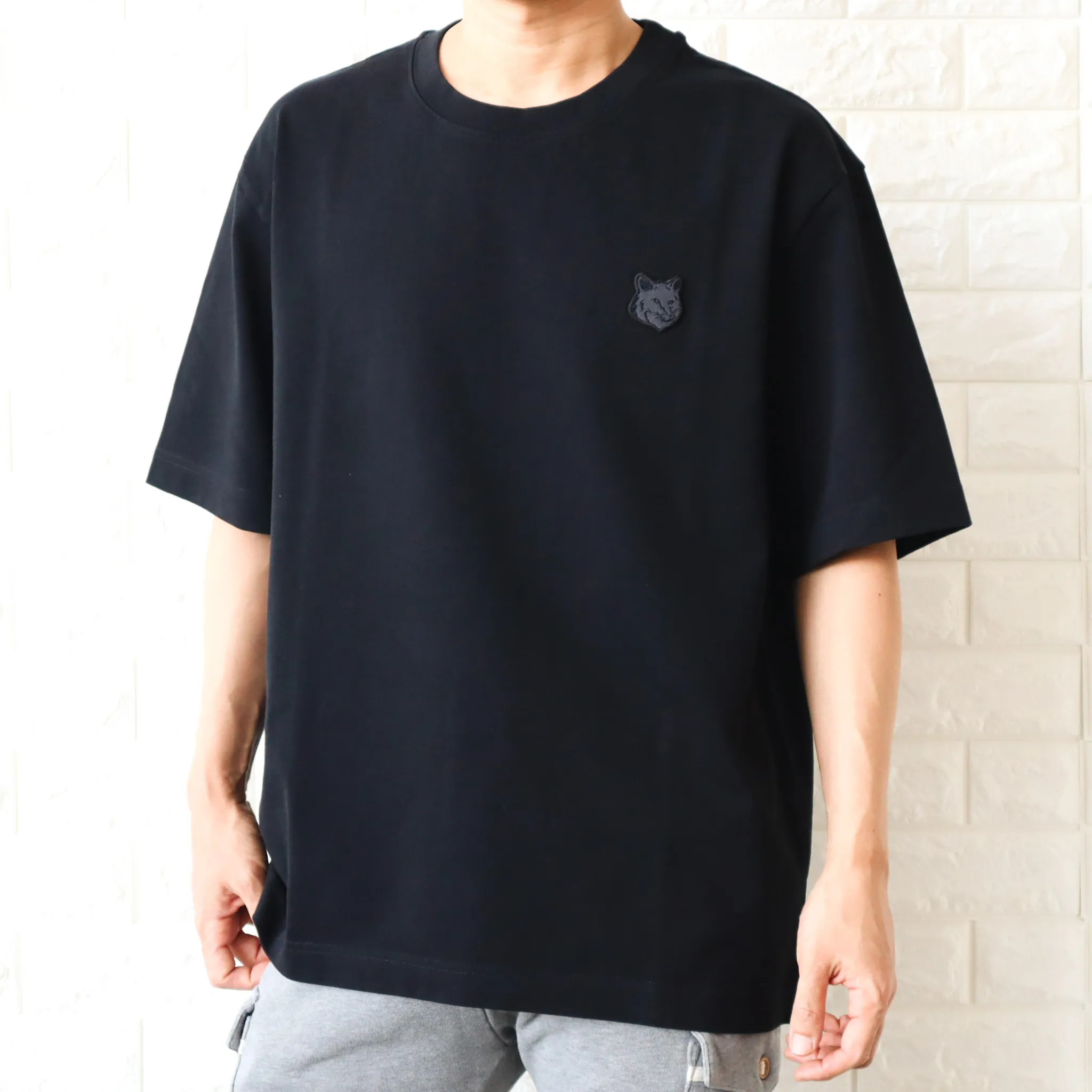 MAISON KITSUNE  |Crew Neck Unisex Plain Cotton Short Sleeves Oversized Logo