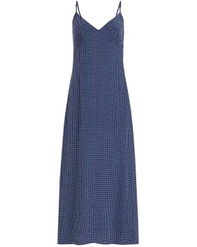 Midnight Blue Polka Dot Rosetta Dress