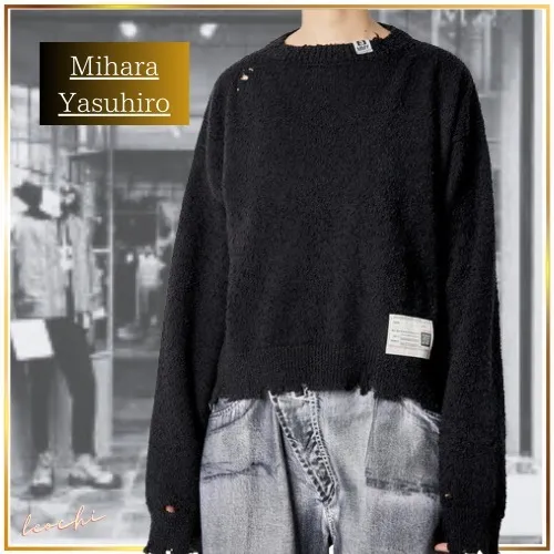 MIHARAYASUHIRO  |Crew Neck Unisex Street Style Long Sleeves Plain Cotton