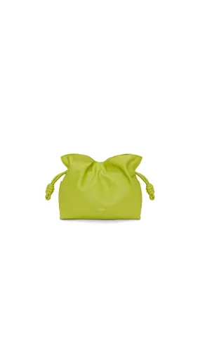 Mini Flamenco Clutch in Nappa Calfskin - Meadow Green