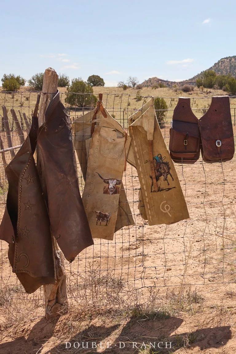 Miscellaneous, Saddle Bags, Hand Tooled Leather, Vintage, 606