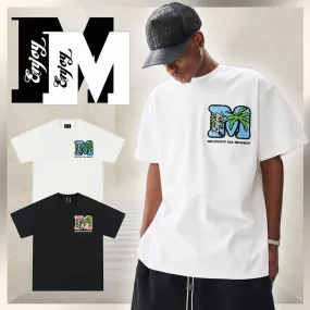 MR. ENJOY DA MONEY  |Crew Neck Unisex Street Style Bi-color Plain Cotton