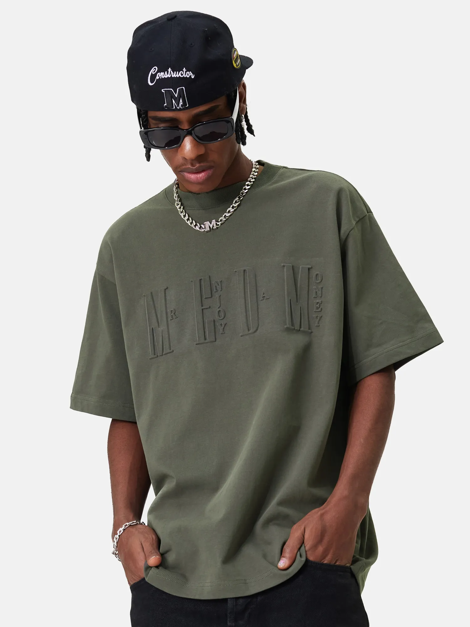 MR. ENJOY DA MONEY  |Crew Neck Unisex Sweat Street Style Cotton Short Sleeves