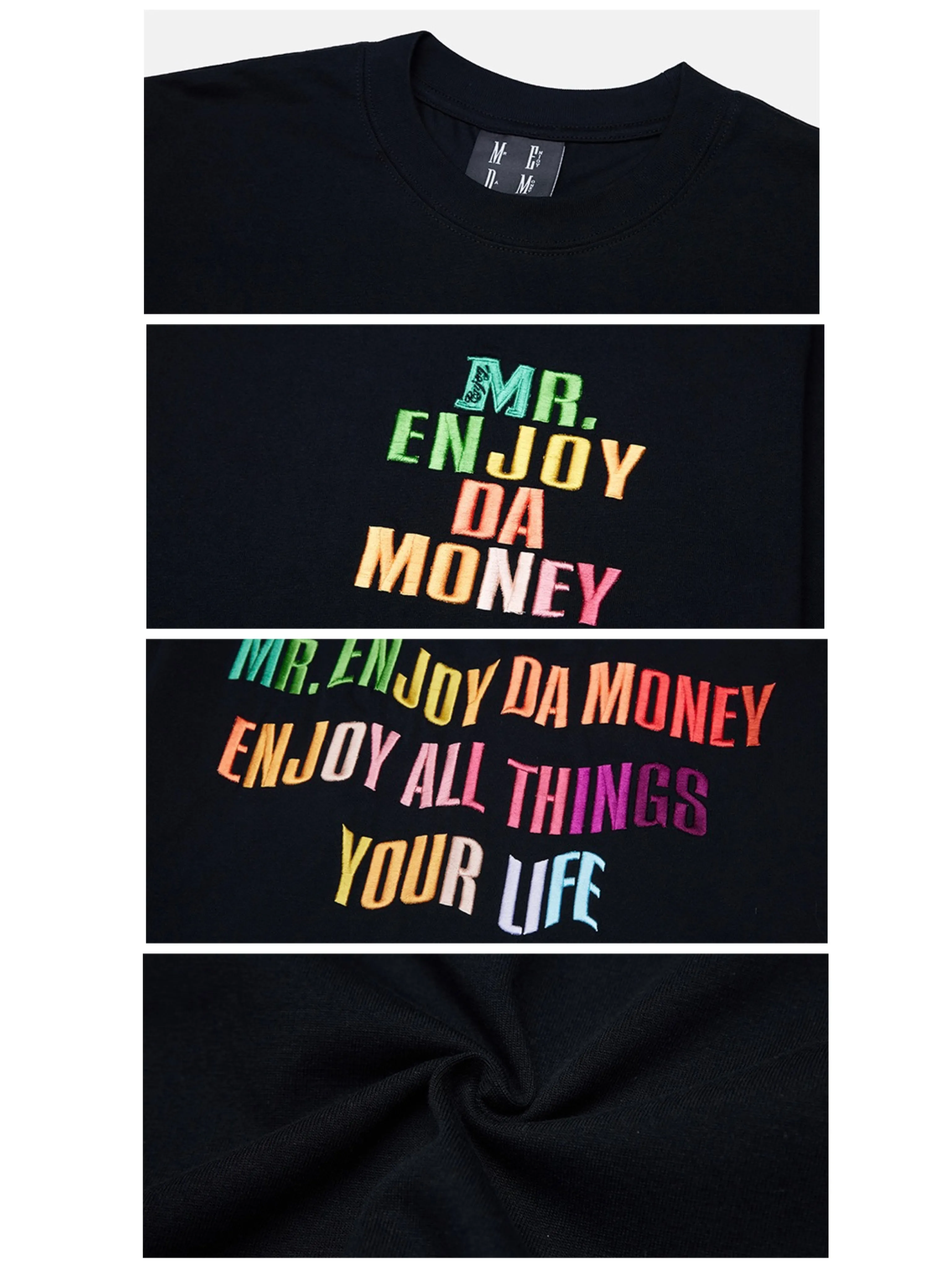 MR. ENJOY DA MONEY  |Unisex Street Style U-Neck Cotton Short Sleeves Oversized