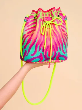 NEON FLUX NEOPRENE BUCKET BAG