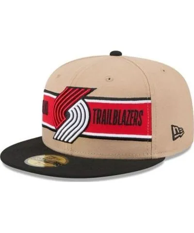 New Era Men's NBA Tan/Black Portland Trail Blazers 2024 NBA Draft 59FIFTY Fitted Hat