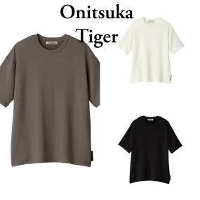 Onitsuka Tiger  |Unisex Street Style Cotton Short Sleeves Oversized Shirts