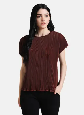 Pleated Drop Shoulder Top