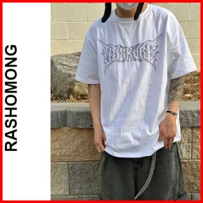 RASHOMONG  |Unisex Street Style U-Neck Plain Cotton Short Sleeves