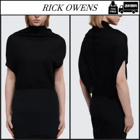 RICK OWENS  |Wool Elegant Style V-neck & Crew neck