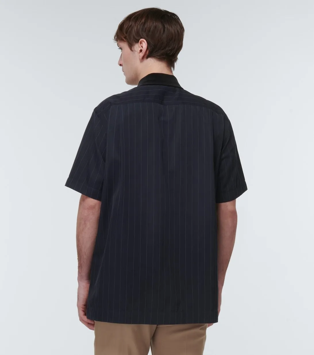 sacai  |Cotton Short Sleeves Oversized Logo Designers Shirts