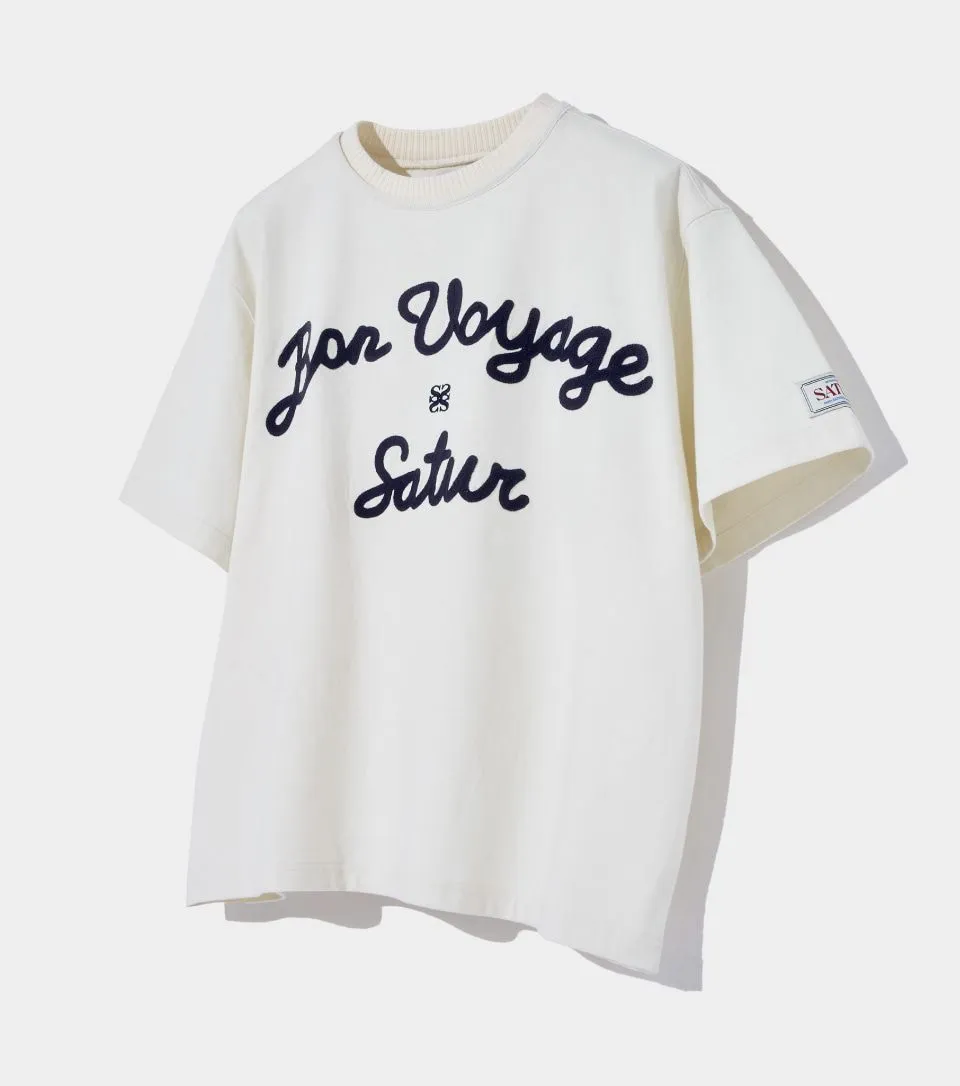 SATUR  |Unisex Street Style Plain Short Sleeves Oversized Logo