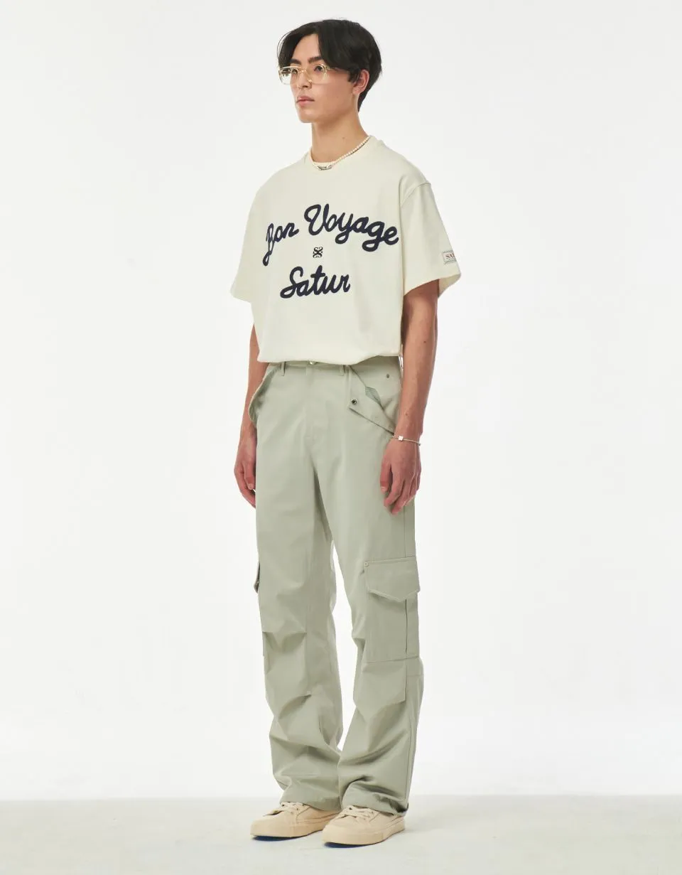 SATUR  |Unisex Street Style Plain Short Sleeves Oversized Logo